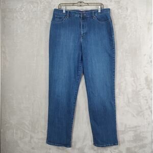 Gloria Vanderbilt Women's Blue Jeans High Rise Size 16 Missy Pockets Logo  UEC